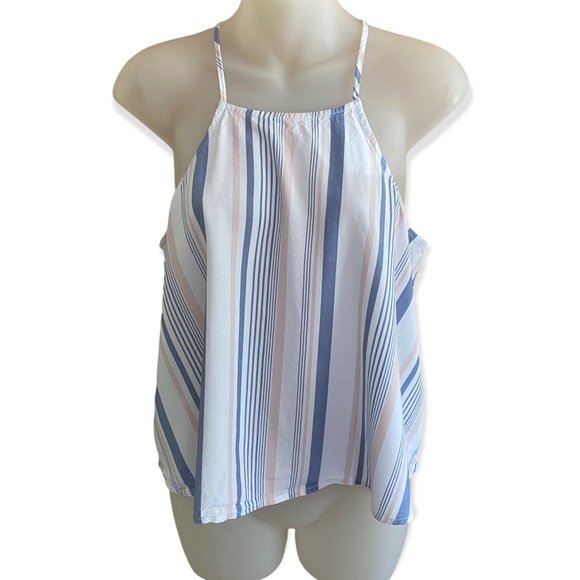 4/$20 ⭐️ Hollister • Tie Neck Striped Swing Tank